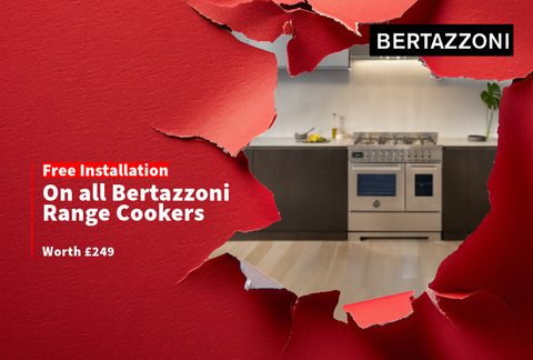 Free install on Bertazzoni range cookers