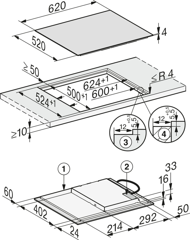 Miele KM7361FL 60cm Induction Hob