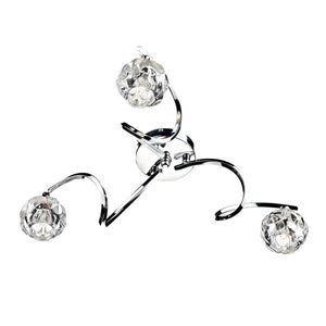 dar lighting Bab5350 Babylon 3 Light Semi Flush Polished Chrome