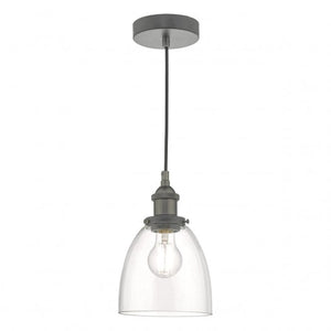 dar lighting Arv0161 Arvin Pendant Antique Chrome and Glass