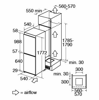 CDA FW872 Integrated Fridge Freezer