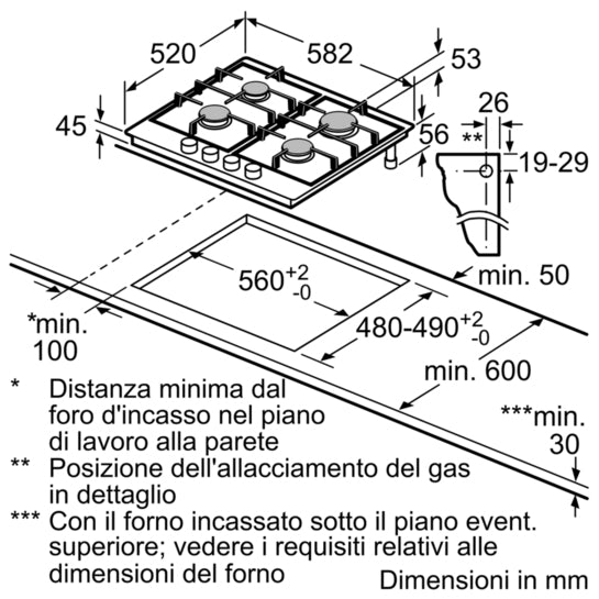 Siemens EC6A5PB90 58cm Gas Hob