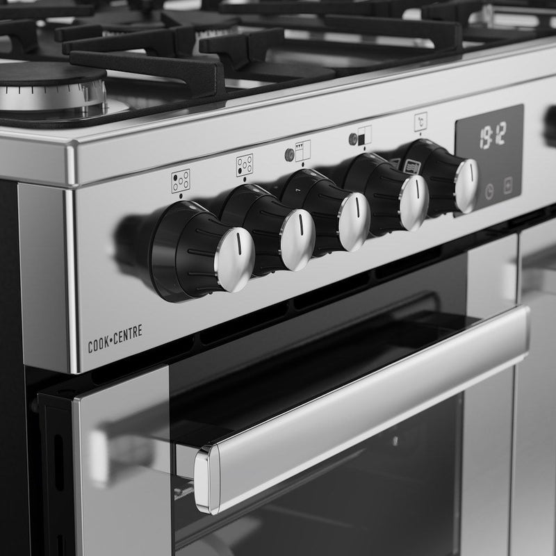 Belling 444411794 Cookcentre 90cm Dual Fuel Range Cooker - Stainless Steel