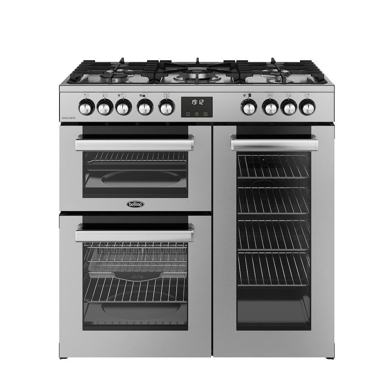 Belling 444411794 Cookcentre 90cm Dual Fuel Range Cooker - Stainless Steel