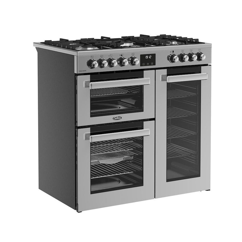 Belling 444411794 Cookcentre 90cm Dual Fuel Range Cooker - Stainless Steel