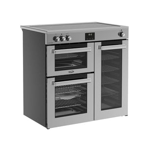 Belling 444411796 Cookcentre 90cm Induction Range Cooker - Stainless Steel