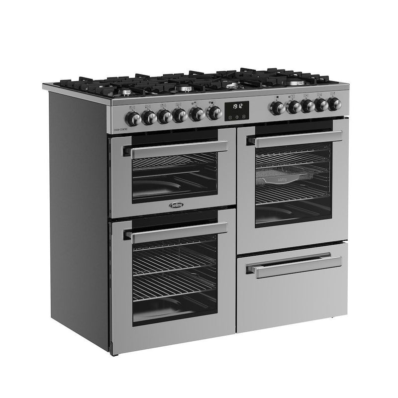 Belling 444411800 Cookcentre 100cm Dual Fuel Range Cooker - Stainless Steel