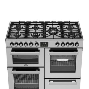 Belling 444411800 Cookcentre 100cm Dual Fuel Range Cooker - Stainless Steel
