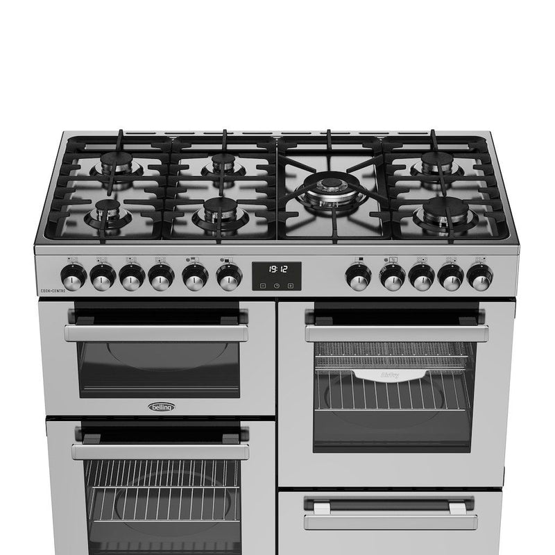 Belling 444411800 Cookcentre 100cm Dual Fuel Range Cooker - Stainless Steel