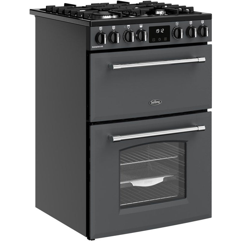 Belling 444411812 Farmhouse 60cm Dual Fuel Freestanding Cooker - Anthracite