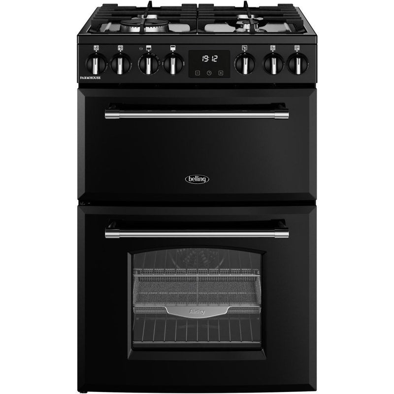 Belling 444411813 Farmhouse 60cm Dual Fuel Freestanding Cooker - Black