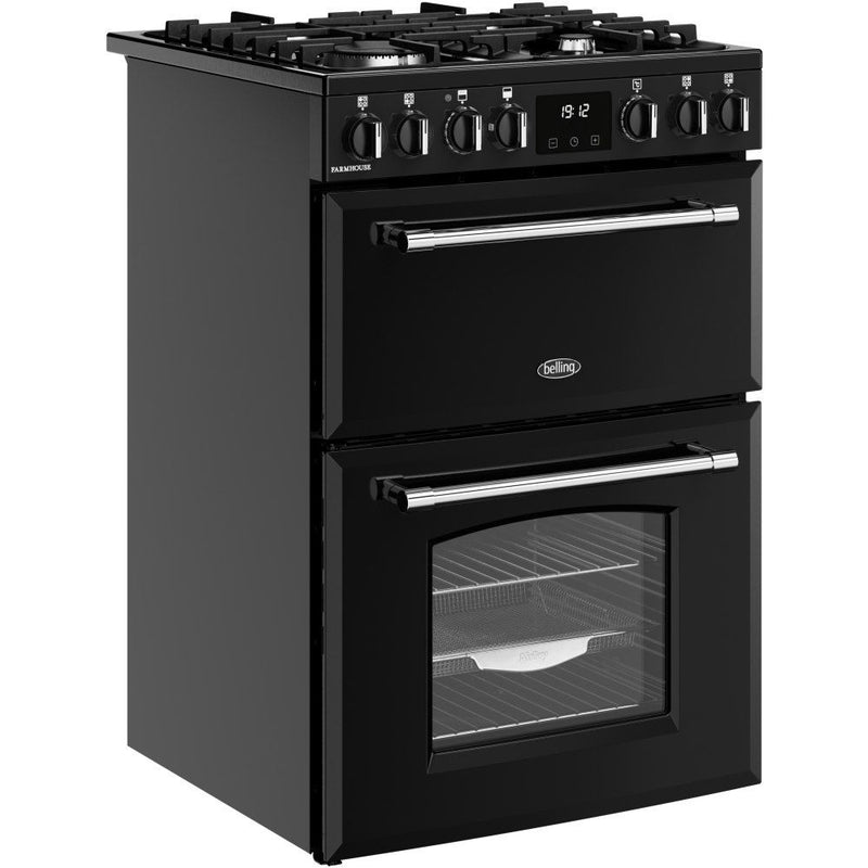 Belling 444411813 Farmhouse 60cm Dual Fuel Freestanding Cooker - Black
