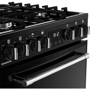 Belling 444411813 Farmhouse 60cm Dual Fuel Freestanding Cooker - Black