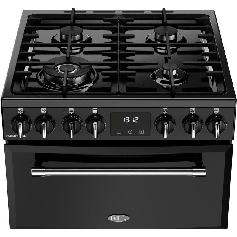 Belling 444411813 Farmhouse 60cm Dual Fuel Freestanding Cooker - Black