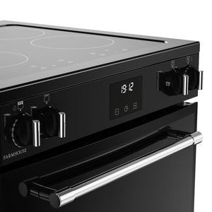 Belling 444411815 Farmhouse 60cm Induction Freestanding Cooker - Black