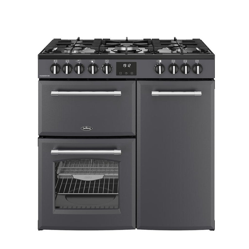 Belling 444411819 Farmhouse 90cm Dual Fuel Range Cooker - Anthracite