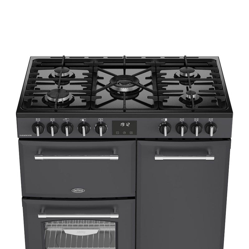 Belling 444411819 Farmhouse 90cm Dual Fuel Range Cooker - Anthracite