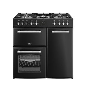 Belling 444411820 Farmhouse 90cm Dual Fuel Range Cooker - Black