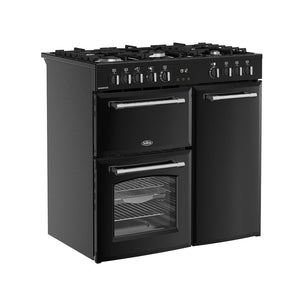 Belling 444411820 Farmhouse 90cm Dual Fuel Range Cooker - Black