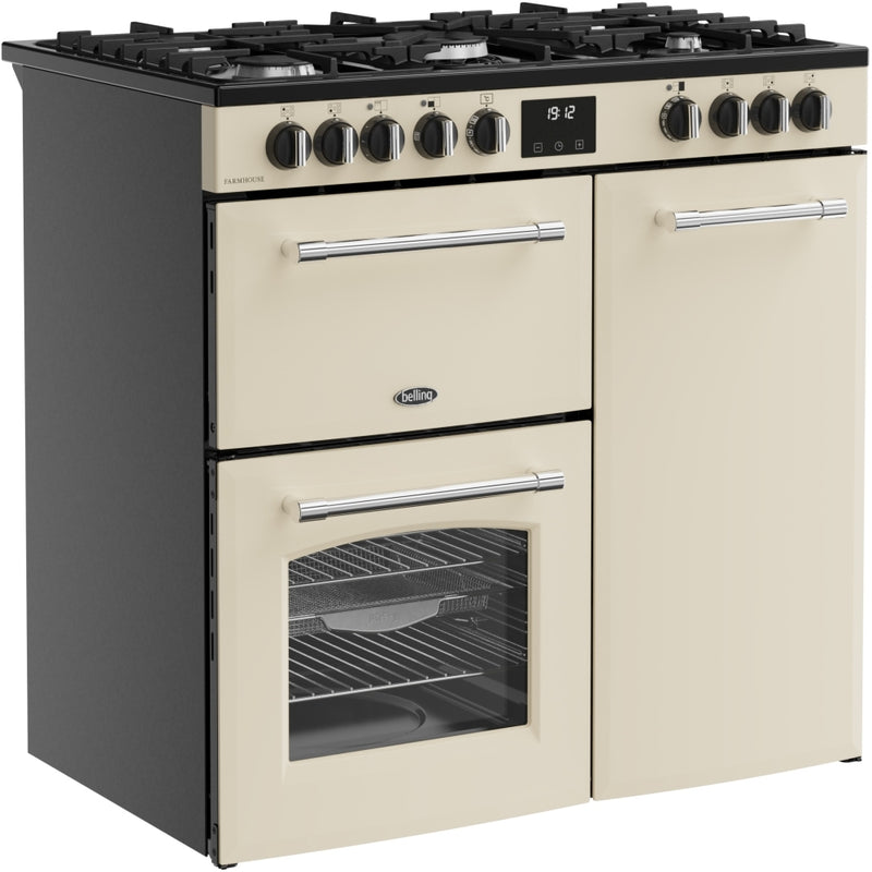 Belling 444411821 Farmhouse 90cm Dual Fuel Range Cooker - Cream