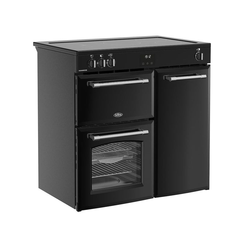 Belling 444411823 Farmhouse 90cm Induction Range Cooker - Black