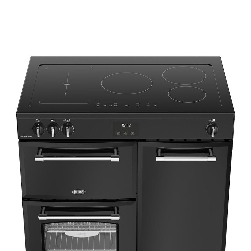 Belling 444411823 Farmhouse 90cm Induction Range Cooker - Black