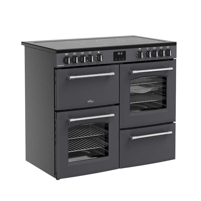 Belling 444411825 Farmhouse 100cm Ceramic Range Cooker - Anthracite
