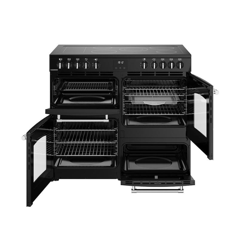 Belling 444411826 Farmhouse 100cm Ceramic Range Cooker - Black