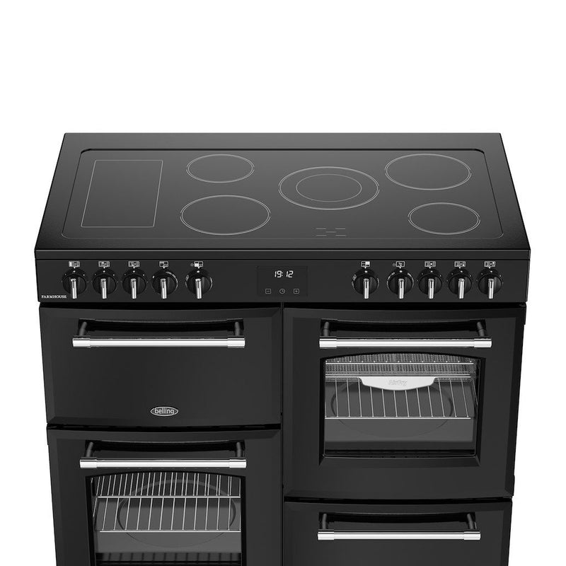 Belling 444411826 Farmhouse 100cm Ceramic Range Cooker - Black