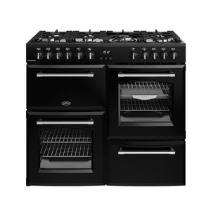 Belling 444411829 Farmhouse 100cm Dual Fuel Range Cooker - Black