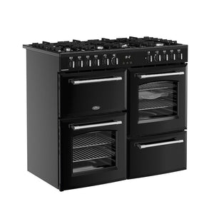 Belling 444411829 Farmhouse 100cm Dual Fuel Range Cooker - Black