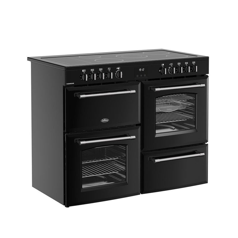 Belling 444411835 Farmhouse 110cm Ceramic Range Cooker - Black