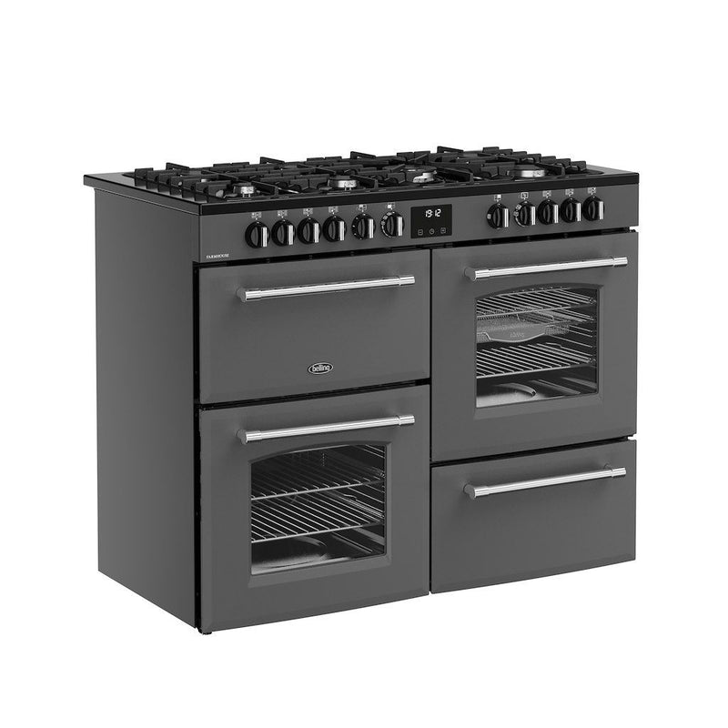 Belling 444411837 Farmhouse 110cm Dual Fuel Range Cooker - Anthracite