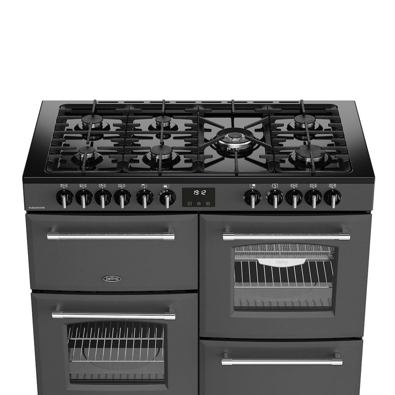 Belling 444411837 Farmhouse 110cm Dual Fuel Range Cooker - Anthracite