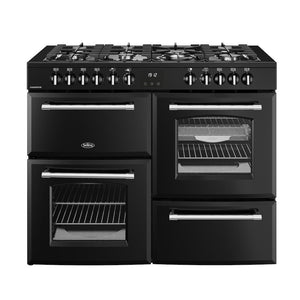Belling 444411838 Farmhouse 110cm Dual Fuel Range Cooker - Black