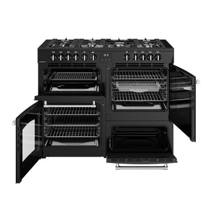Belling 444411838 Farmhouse 110cm Dual Fuel Range Cooker - Black