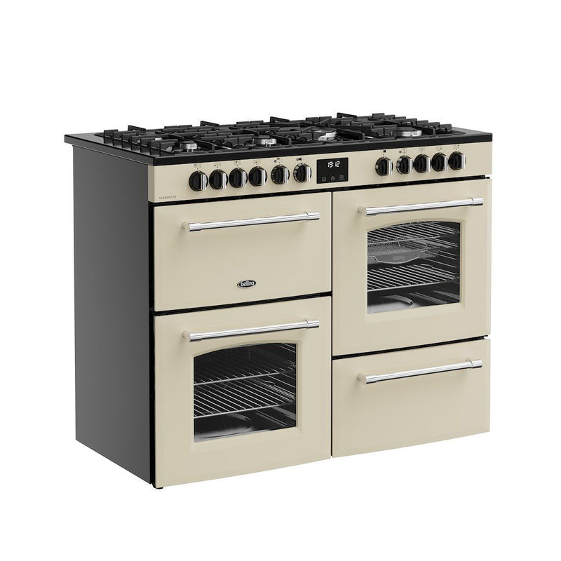 Belling 444411839 Farmhouse 110cm Dual Fuel Range Cooker - Cream