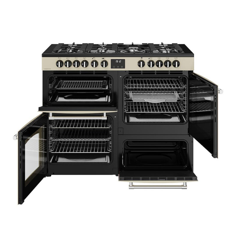 Belling 444411839 Farmhouse 110cm Dual Fuel Range Cooker - Cream