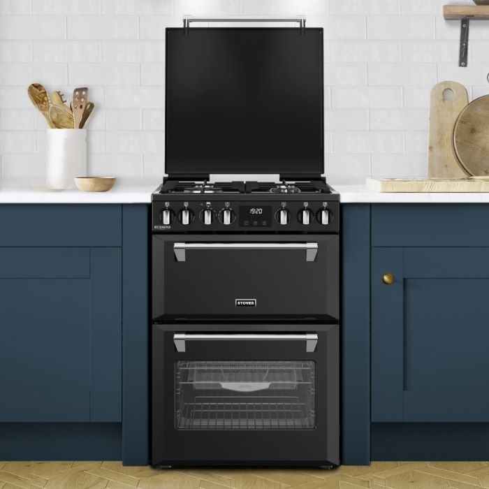 Stoves 444411844 Richmond 60cm Deluxe Dual Fuel Freestanding Cooker - Black