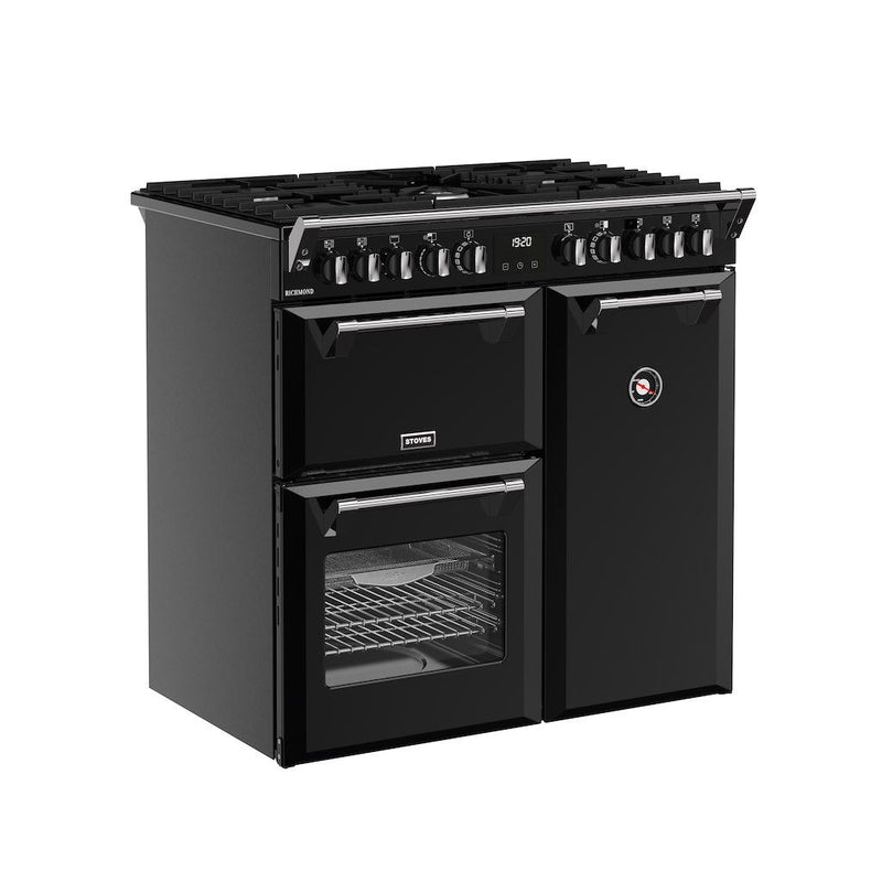 Stoves 444411850 Richmond 90cm Dual Fuel Range Cooker - Black