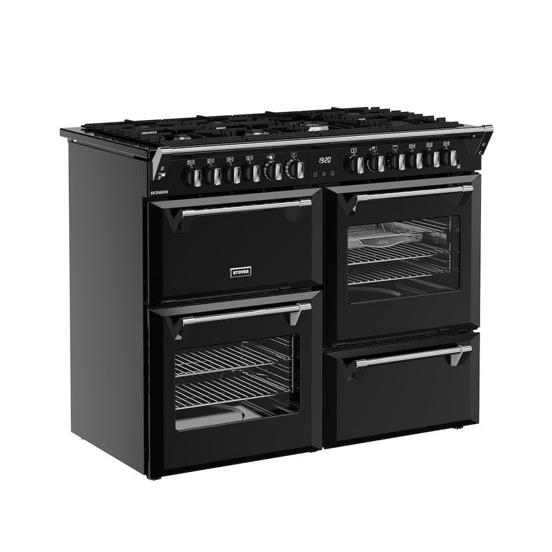 Stoves 444411862 Richmond 110cm Dual Fuel Range Cooker - Black