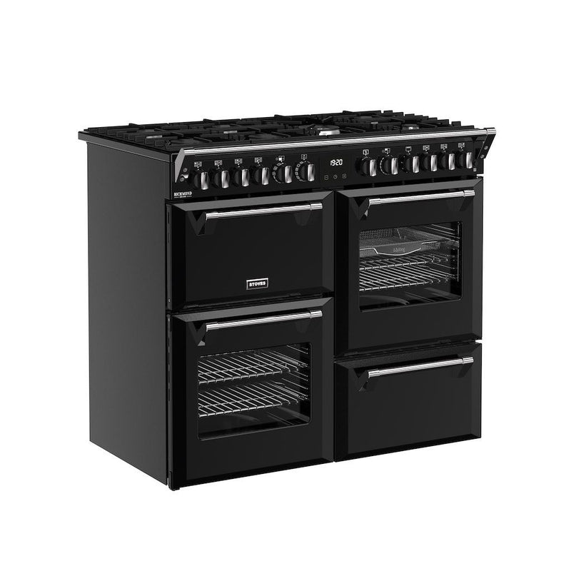 Stoves 444411871 Richmond 100cm Deluxe Dual Fuel Range Cooker - Black