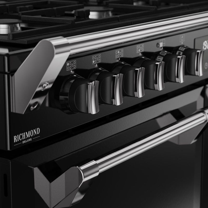 Stoves 444411876 Richmond 110cm Deluxe Dual Fuel Range Cooker - Black