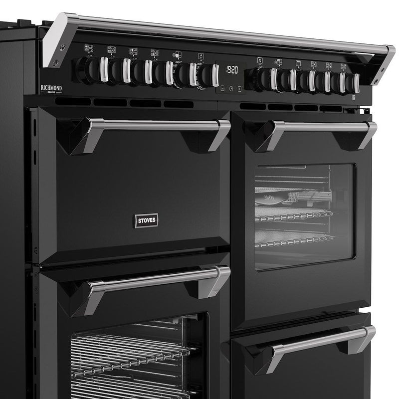 Stoves 444411876 Richmond 110cm Deluxe Dual Fuel Range Cooker - Black