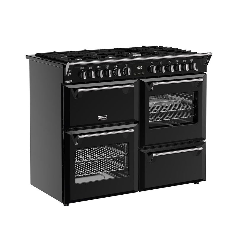 Stoves 444411876 Richmond 110cm Deluxe Dual Fuel Range Cooker - Black