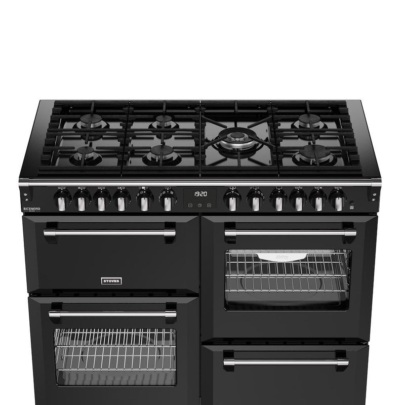 Stoves 444411876 Richmond 110cm Deluxe Dual Fuel Range Cooker - Black