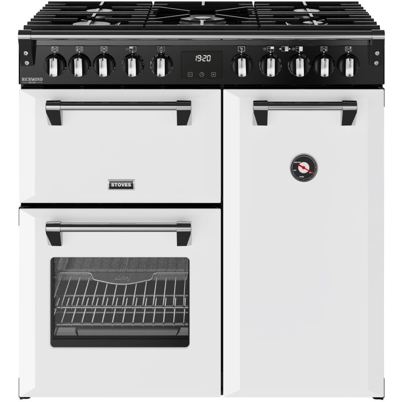 Stoves 444412004 Richmond Deluxe 90cm Dual Fuel Range Cooker - Ice White