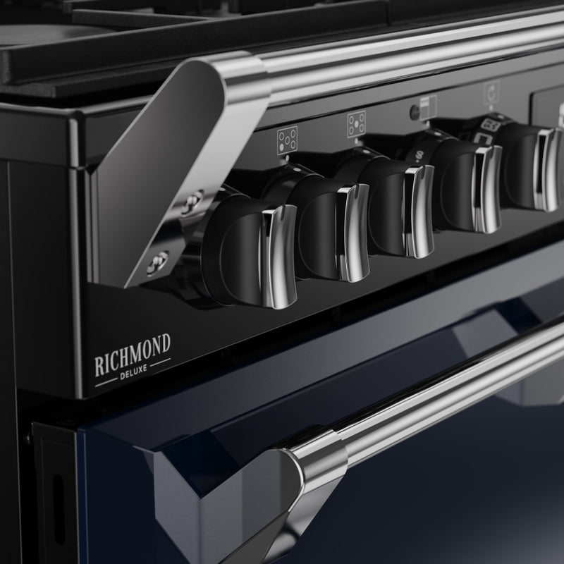 Stoves 444412006 Richmond Deluxe 90cm Dual Fuel Range Cooker - Midnight Blue