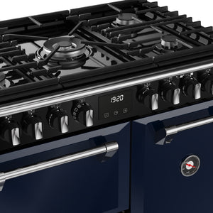 Stoves 444412006 Richmond Deluxe 90cm Dual Fuel Range Cooker - Midnight Blue