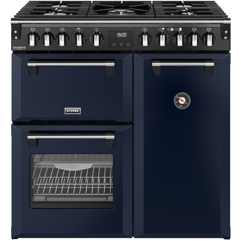 Stoves 444412006 Richmond Deluxe 90cm Dual Fuel Range Cooker - Midnight Blue